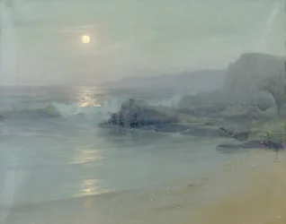 Luz de luna en el mar