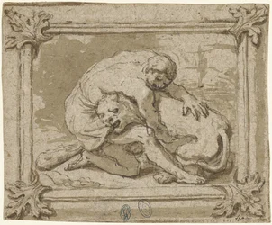 Hércules en batalla con el león Némico