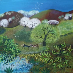 Ráfaga de primavera, 2025 (acrílicos sobre lienzo)