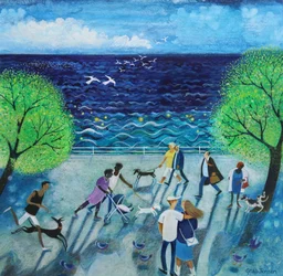 By The Sea, 2021,(acrílicos sobre papel)