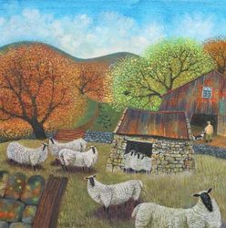 Sheep Hut, 2022 (acrílicos sobre lino)