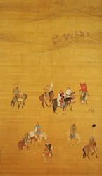 Kublai Khan (1214-94) cazando, dinastía Yuan