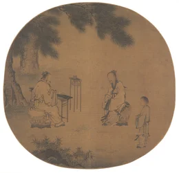 Escuchando el Qin Zither, 1150 - después de 1225
