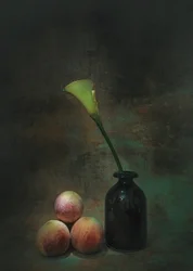 Naturaleza muerta con lirios Calla de Moody