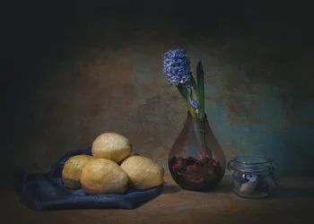 Naturaleza muerta melancólica con limones
