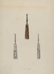Marcador de guía de cuero, c. 1937
