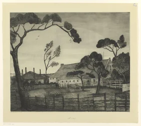 Paisaje holandés con granja y prado
Paysage Hollandais (título original)