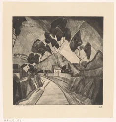 Carretera en paisaje montañoso Le Chemin (título original)