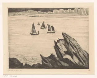 Barcos de vela en la costa bretona
Un soir en Bretagne (título original)