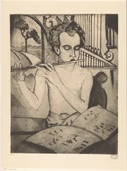Niño semidesnudo tocando la flauta
Le Flûteur (título original)