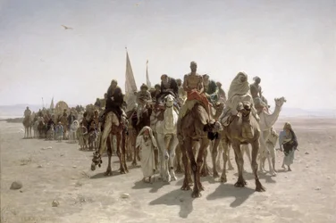 Peregrinos yendo a La Meca, 1861