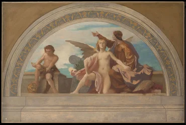 Boceto para el Salón de las Letras, Hôtel de Ville, París: La filosofía libera el pensamiento, c. 1890 (óleo sobre lienzo)