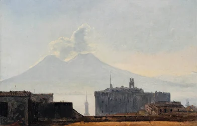 Vista de Nápoles con el Vesubio