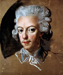 Retrato del Rey de Suecia Gustavo III (1771-1792) Pintura de Lorens Pasch (1733-1805)