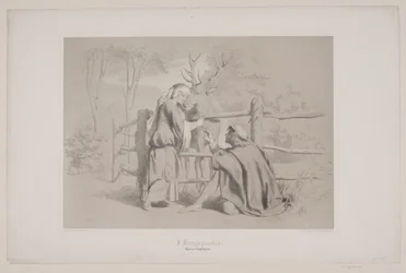 En Kongsgården, pág. 65, ilustración para "La fuga del ciervo" de Christian Winther