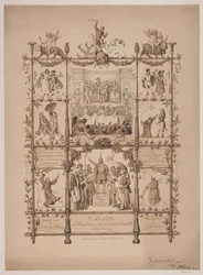 Recuerdo del carnaval de artistas el 3 de marzo de 1854
