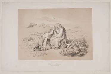 Madre e hija, pág. 289, ilustración de "Hjortens Flugt" de Christian Winther