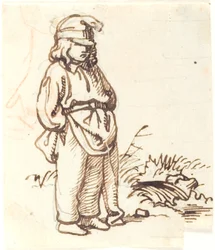 Niño de pie