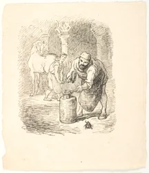 Boceto para ilustración de El escarabajo