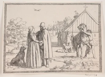 Ilustración para el poema de Adam Oehlenschläger «Las dos torres de la iglesia»