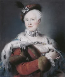 Retrato de la Infanta María Luisa de España 1745-1792, Emperatriz del Sacro Imperio Romano, 1763