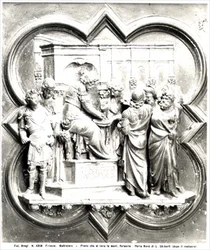 Poncio Pilato Lavándose las Manos, relieve de las puertas del Baptisterio, c.1403