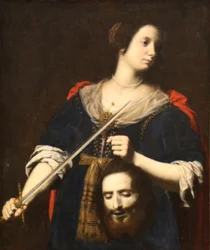 Judith sosteniendo la cabeza de Holofernes.