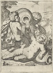 Bacanal de tres niños