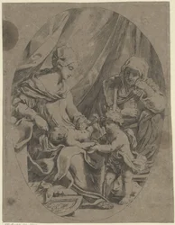 María con el Niño Jesús, el joven Juan Bautista e Isabel