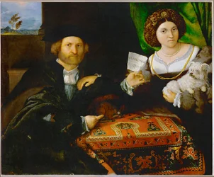 Retrato doble de una pareja (pintura sobre lienzo)