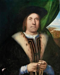 Retrato de un Hombre con un Rosario, ca 1515-1520