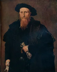 Retrato de un caballero con guantes, 1543, 1930