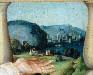 Virgen en gloria entre los Santos Cosme y Damián