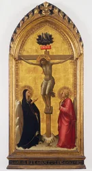 Cristo en la Cruz con la Virgen y San
Juan