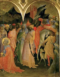 La Adoración de los Reyes Magos (temple sobre madera)