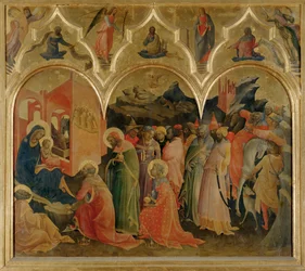 La Adoración de los Reyes Magos (temple sobre madera)