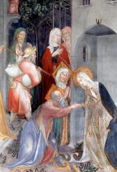 Despedida de la Virgen a Zacarías y Elizabeth (detalle)