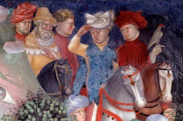 La predicación de San Juan Bautista a las multitudes (detalle)