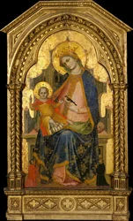 Madonna y el Niño entronizados con dos donantes, ca. 1360-65