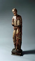 Representación de un santo no identificado. Escultura en madera policromada