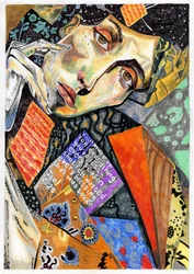 Retrato en collage inspirador