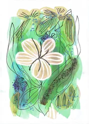 Jardín floral abstracto