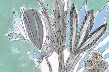 Boceto floral abstracto