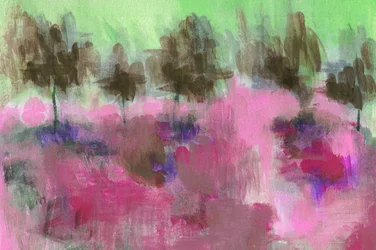 Paisaje rosa abstracto