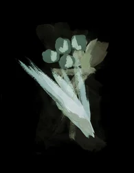 Flora abstracta en tonos apagados