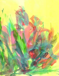 Jardín abstracto y lleno de colorido