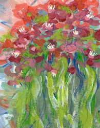 Abstracto floral vibrante