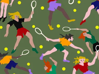 Jugadores de tenis, 2023 (photoshop)