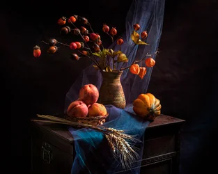 Naturaleza muerta de la cosecha de otoño