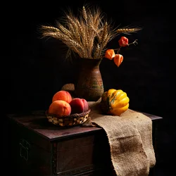 Naturaleza muerta de la cosecha de otoño